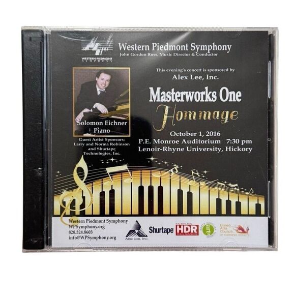 Western Piedmont Symphony Masterworks One Hommage ( CD, sealed ) - Picture 1 of 3
